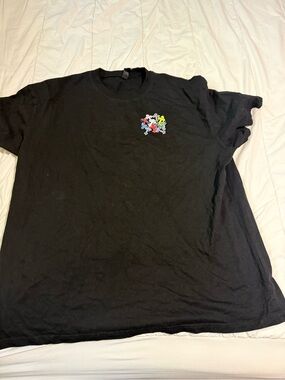 Magic Black Short Sleeve Tee with Multicolor Chest Graphic